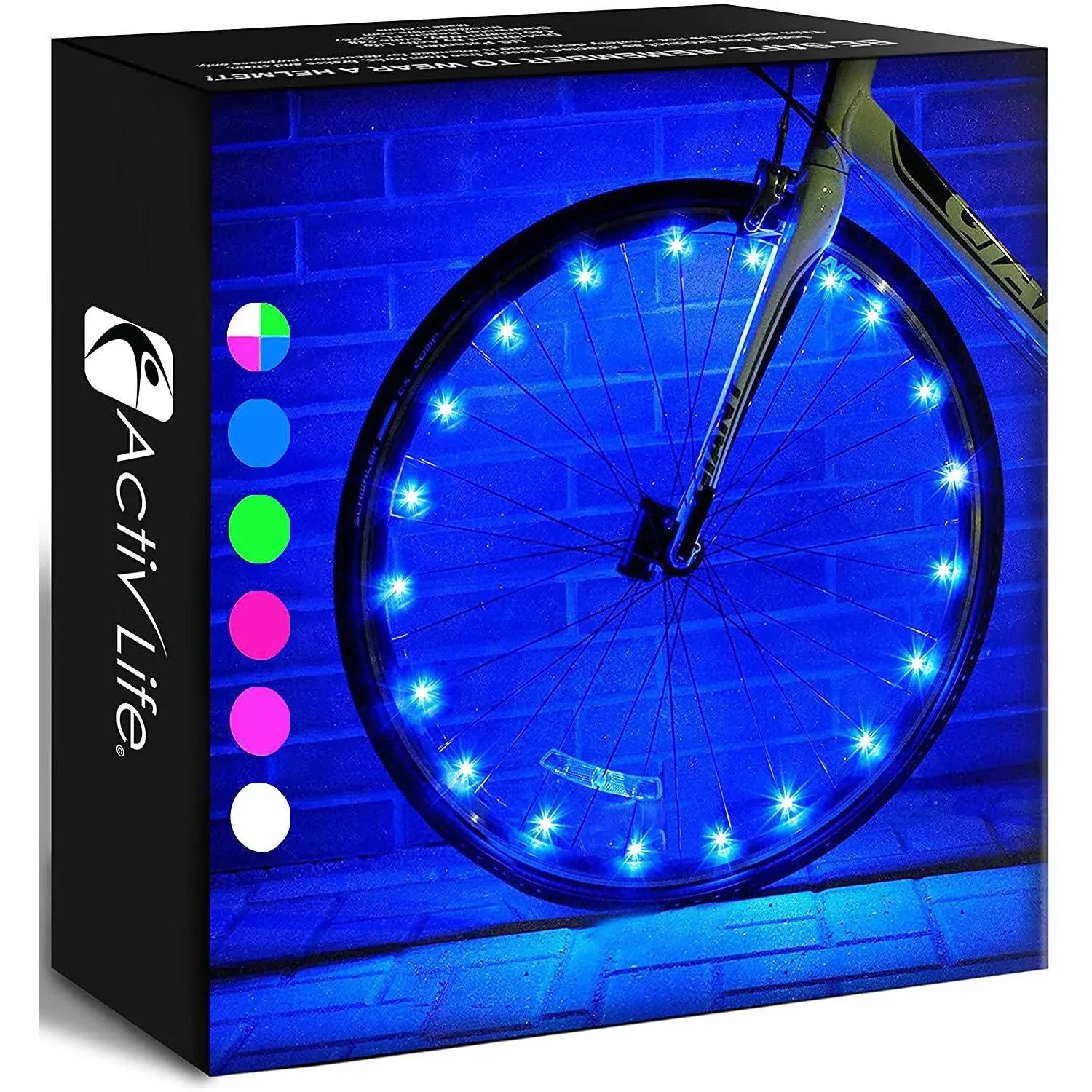 Activ Life Led Bike Wheel Lights With Batteries Included! 1-Wheel, Blue