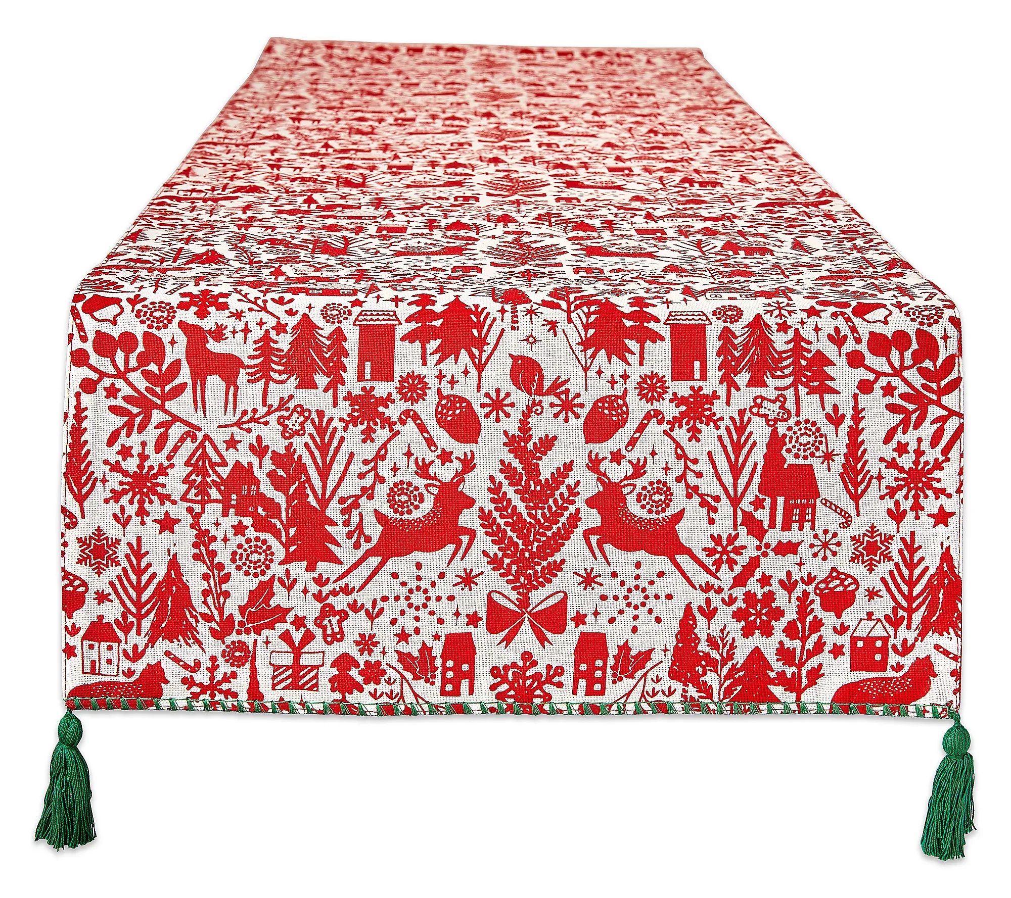 Design Imports Christmas Woods Table Runner 14"x 72"