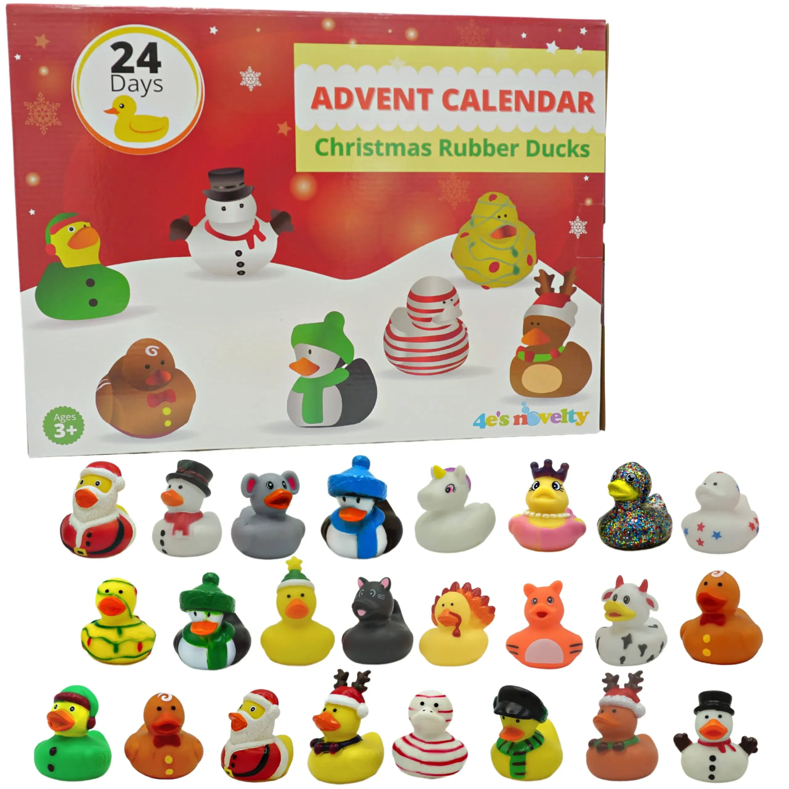 Christmas Advent Calendar 2023 with Christmas Rubber Ducks for Kids & Toddlers ...