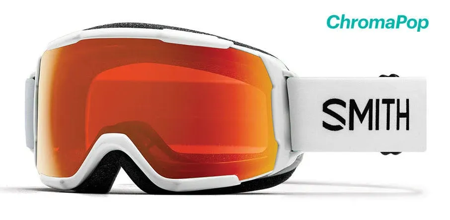 Smith Grom Goggles White ChromaPop Everyday Red