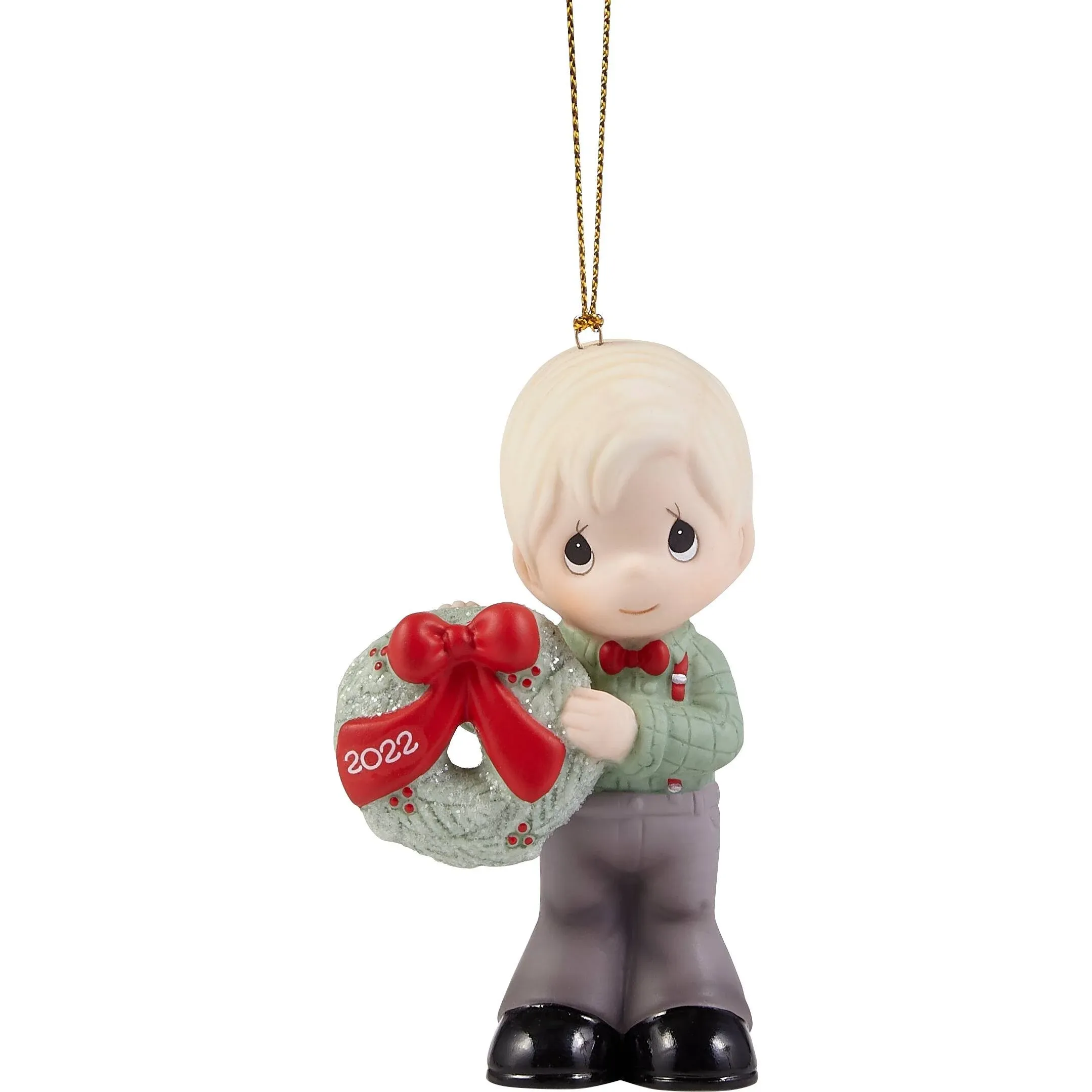 Precious Moments May Your Christmas Wishes Come True 2022 Dated Boy Ornament