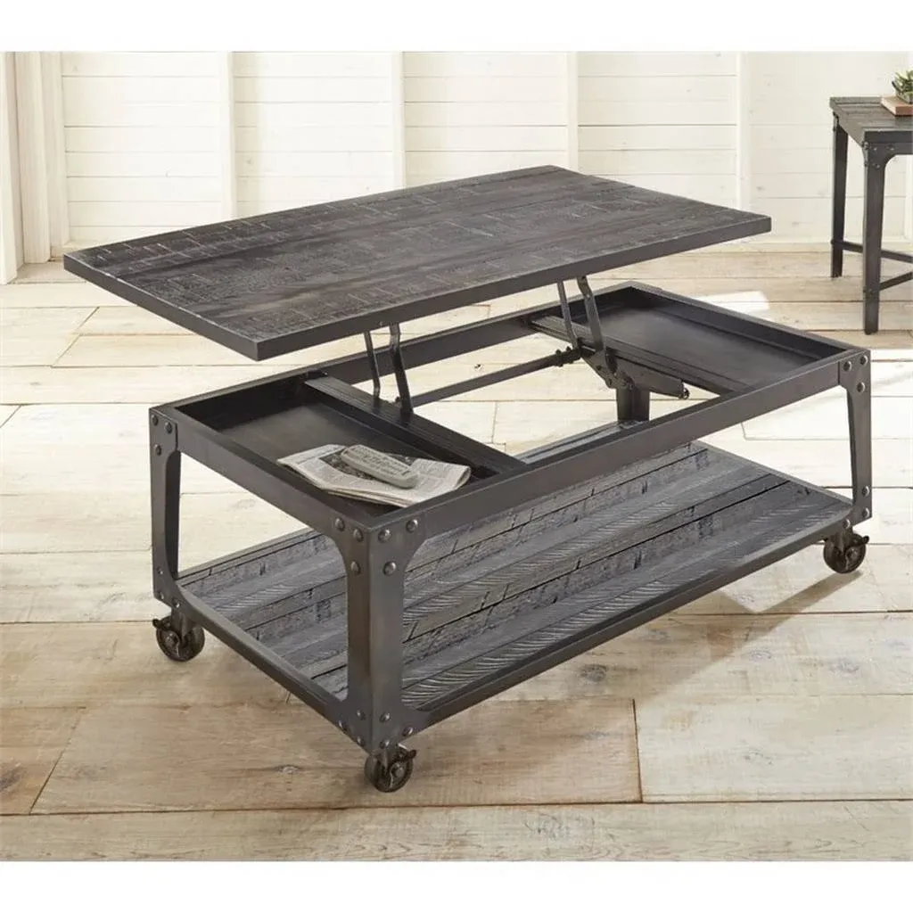 Bowery Hill Lift Top Coffee Table with Casters