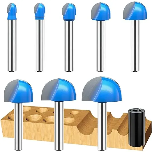 Vipbhtool Cove Box Router Bit Set Solid Carbide Double Flute Core Round Nose 1 4 ...