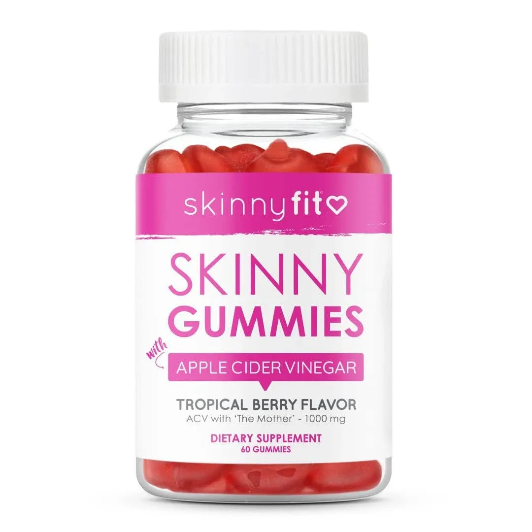 Skinny Fit Skinny Gummies w/ Apple Cider Vinegar Tropical Berry Flavor BB 06/24