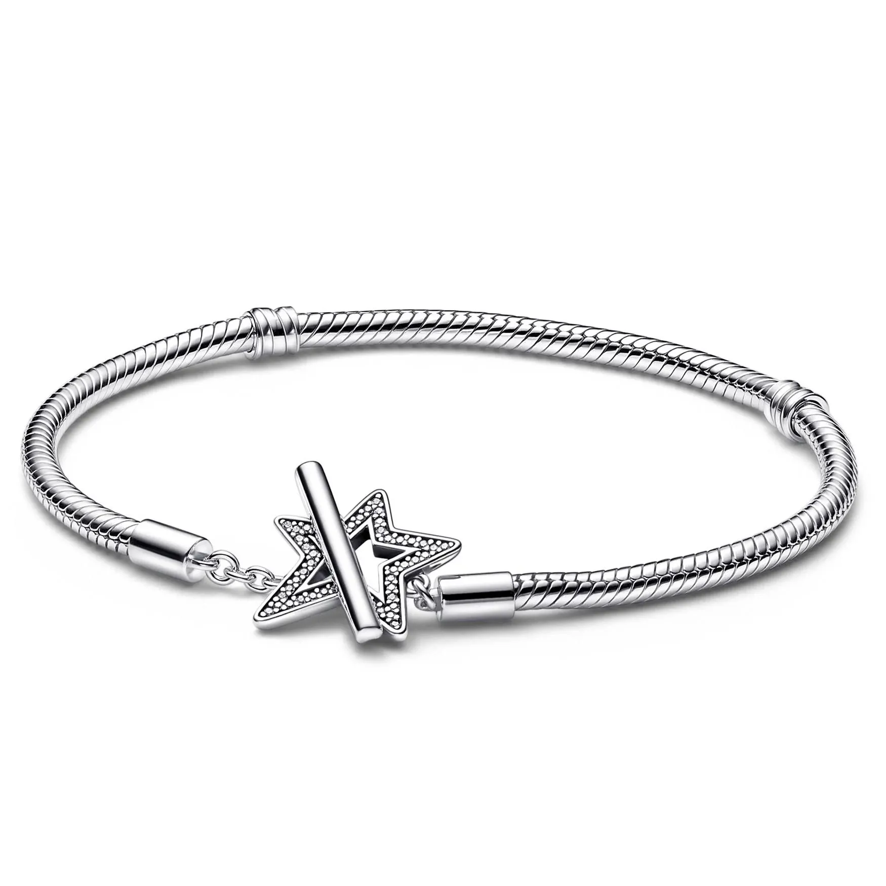 Pandora Moments Asymmetric Star T-Bar Bracelet