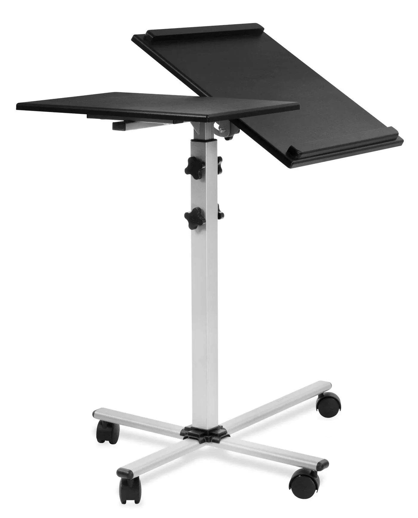 Mount-It! Rolling Laptop Tray and Projector Cart Height Adjustable Presentation ...