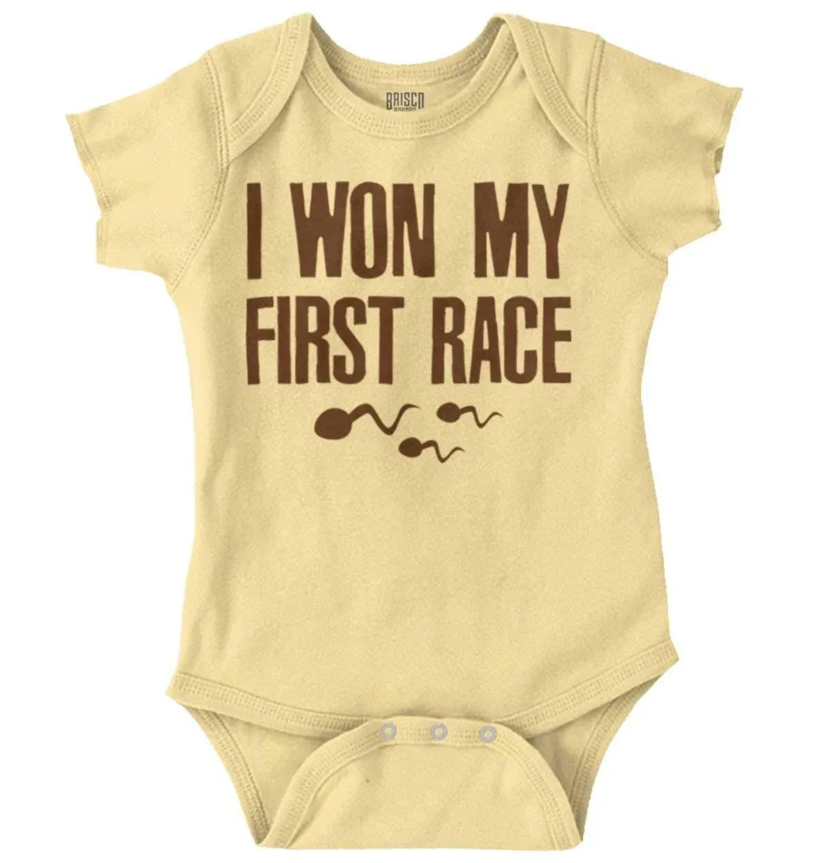 Brisco Brands I Won My First Race Little Swimmers Baby Romper