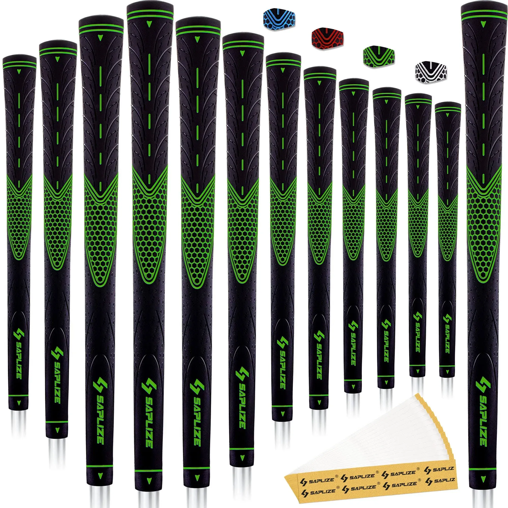 13 Rubber Golf Club Grips with 15 Tapes, Undersize, Green  | eBay