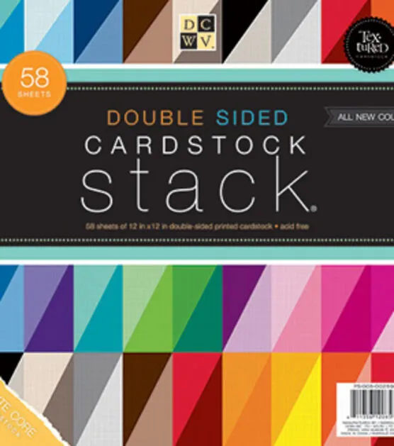 Dcwv Double Sided Cardstock Stack Textured 58 Sheets 12 x 12 Inches