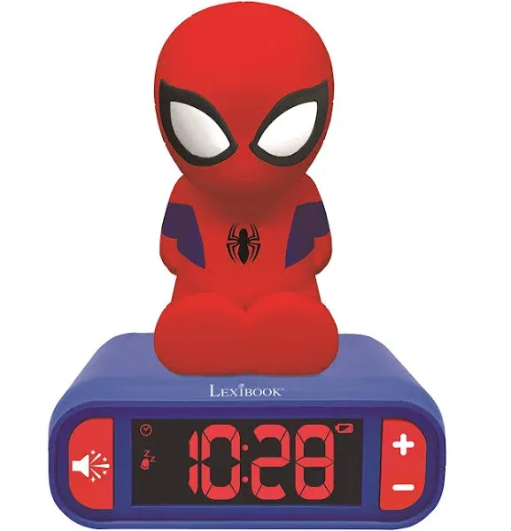 Lexibook - Marvel Spider-Man Digital Alarm Clock with Night Light Snooze and ...