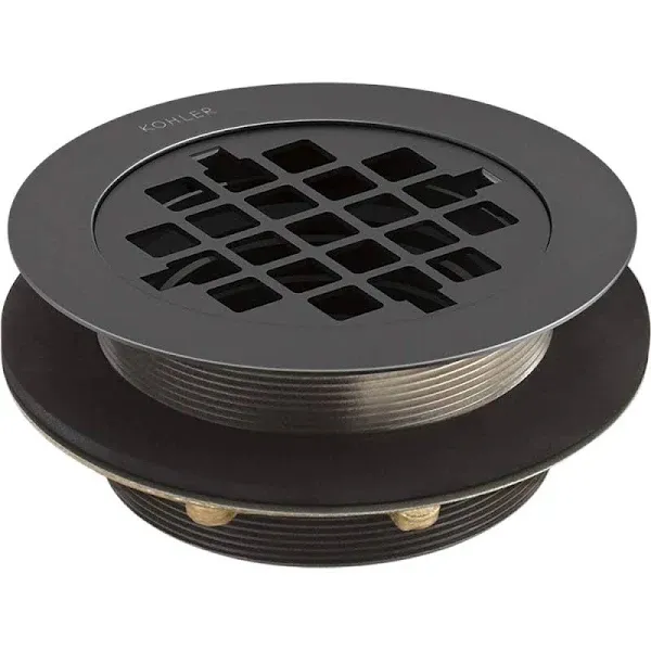 Kohler K-9132-BL 4-3/8" Round Shower Drain - Matte Black