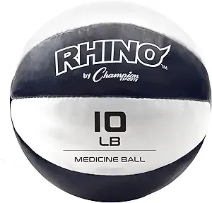 Champion Sports 9-10lb Leather Medicine Ball