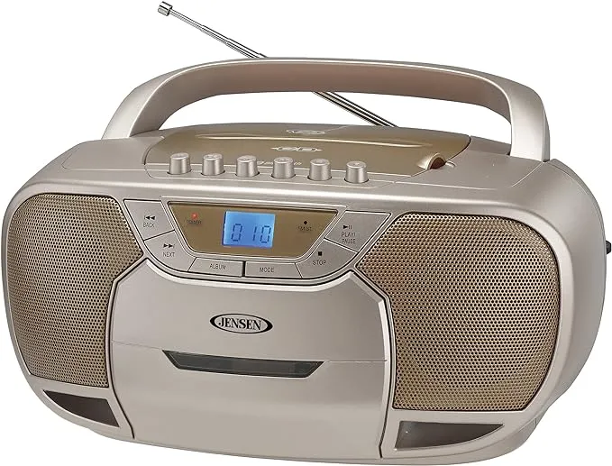 Jensen Bluetooth Boombox CD Cassette Recorder AM/FM