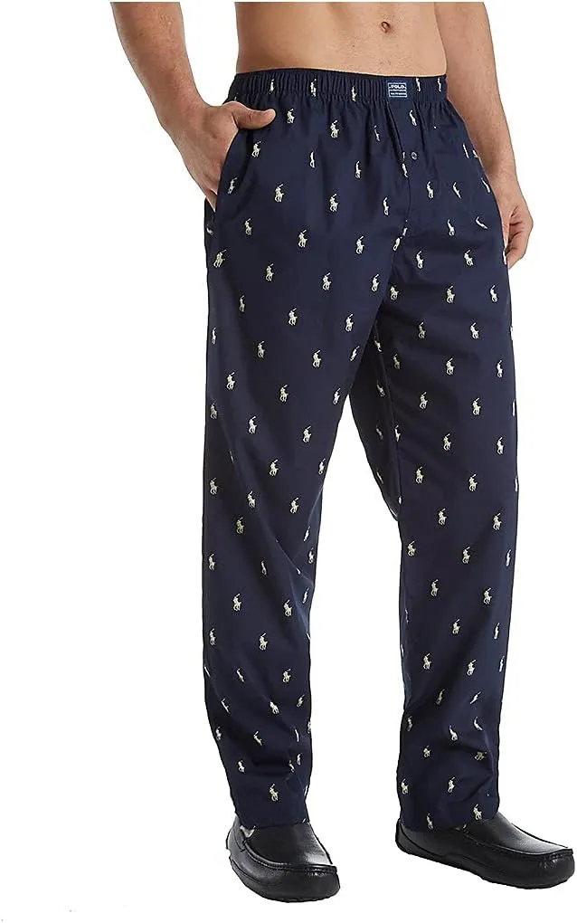 "Men's Cotton Jersey Sleep Shirt & Polo Player Pajama Pants"