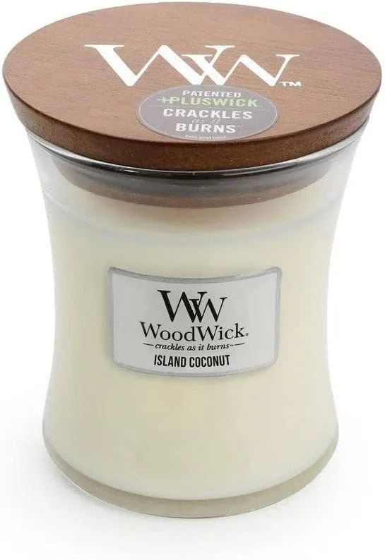 Woodwick Candle, Island Coconut - 1 candle, 9.7 oz