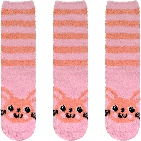 Women s Super Soft Warm Microfiber Fuzzy Cozy Animal Socks 09 Rabbit - 3 Pairs Value Pack