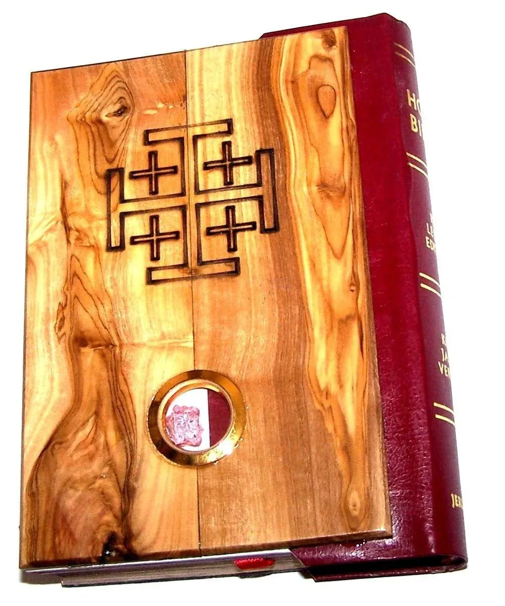 Olive Wood Millennium Bible with &#039;Incense&#039; ~ Red-letter KJV Bible