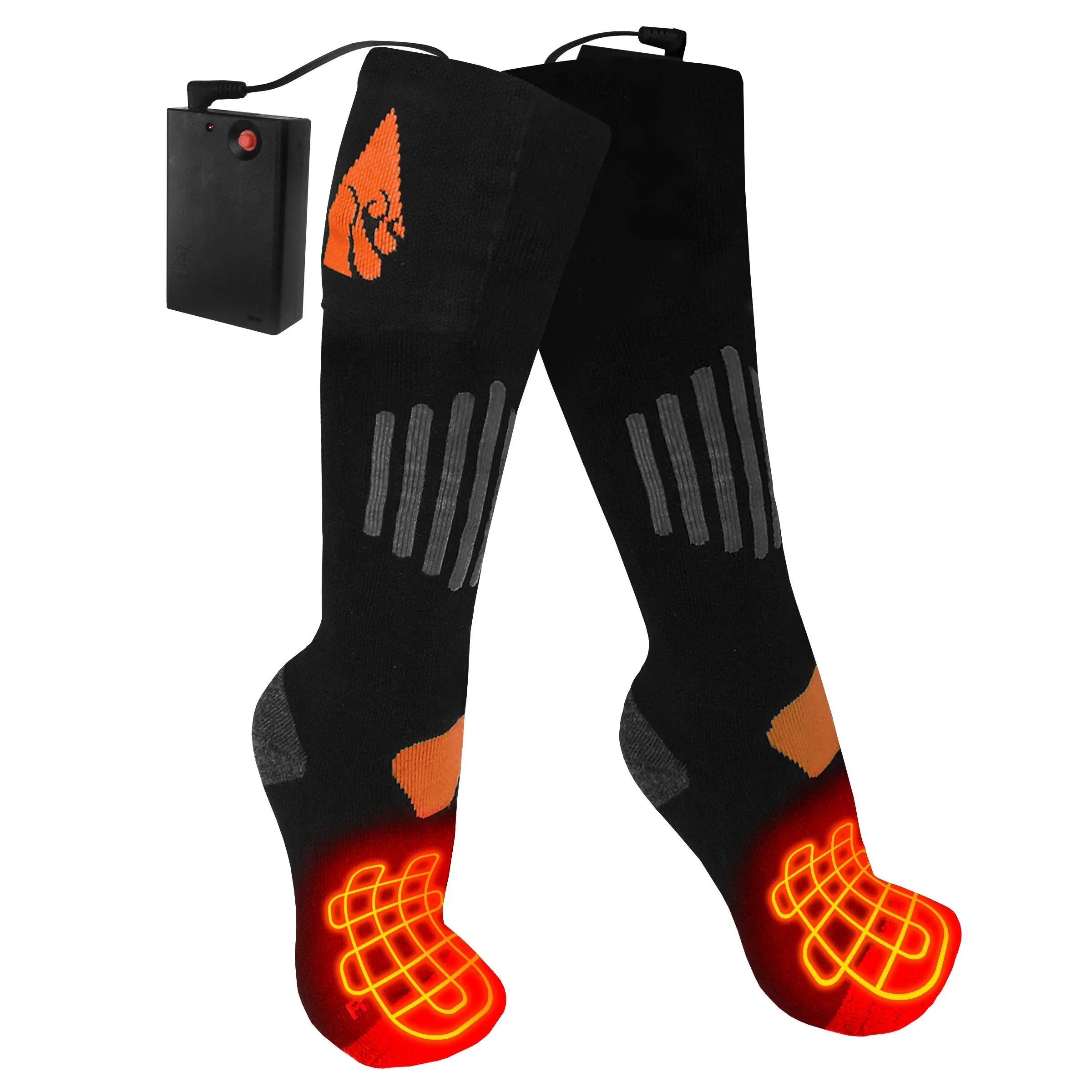 ActionHeat AA Battery-Heated Wool Socks - Black - L/XL