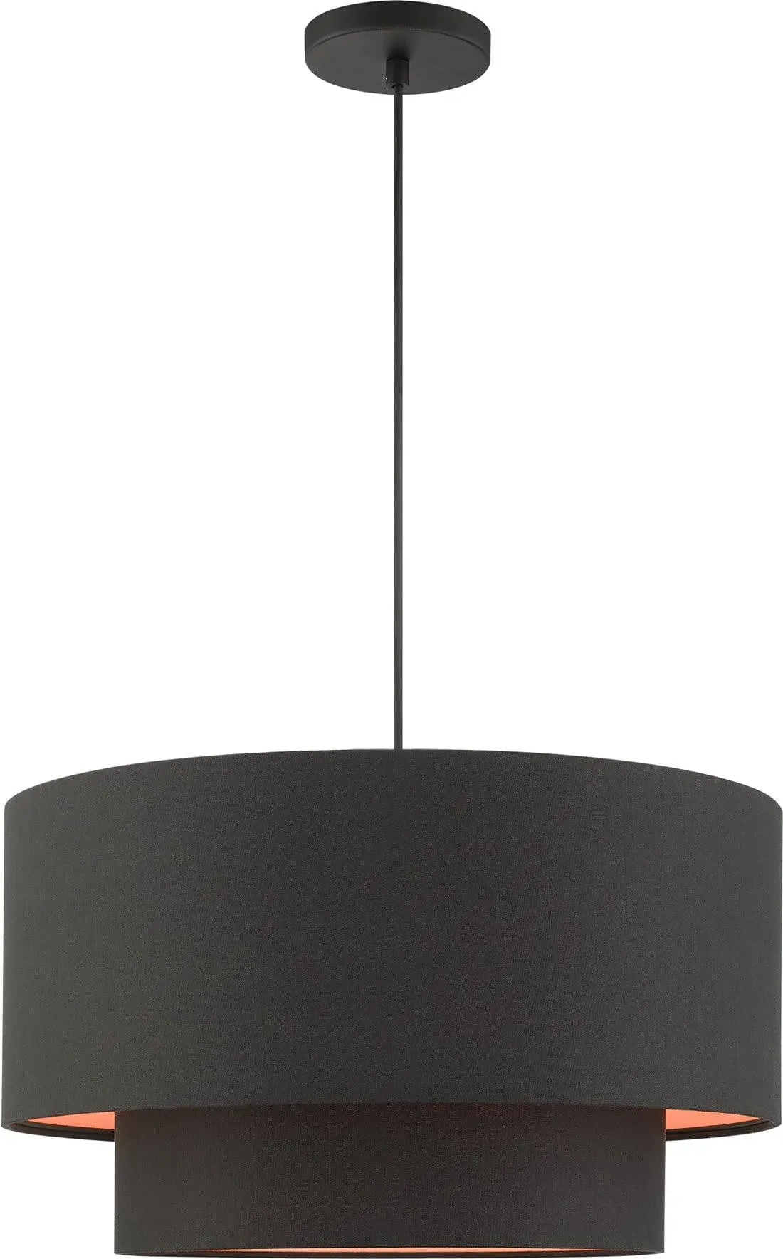 Livex Lighting 45618-04 Sentosa - 20 inch 3 Light Pendant Black