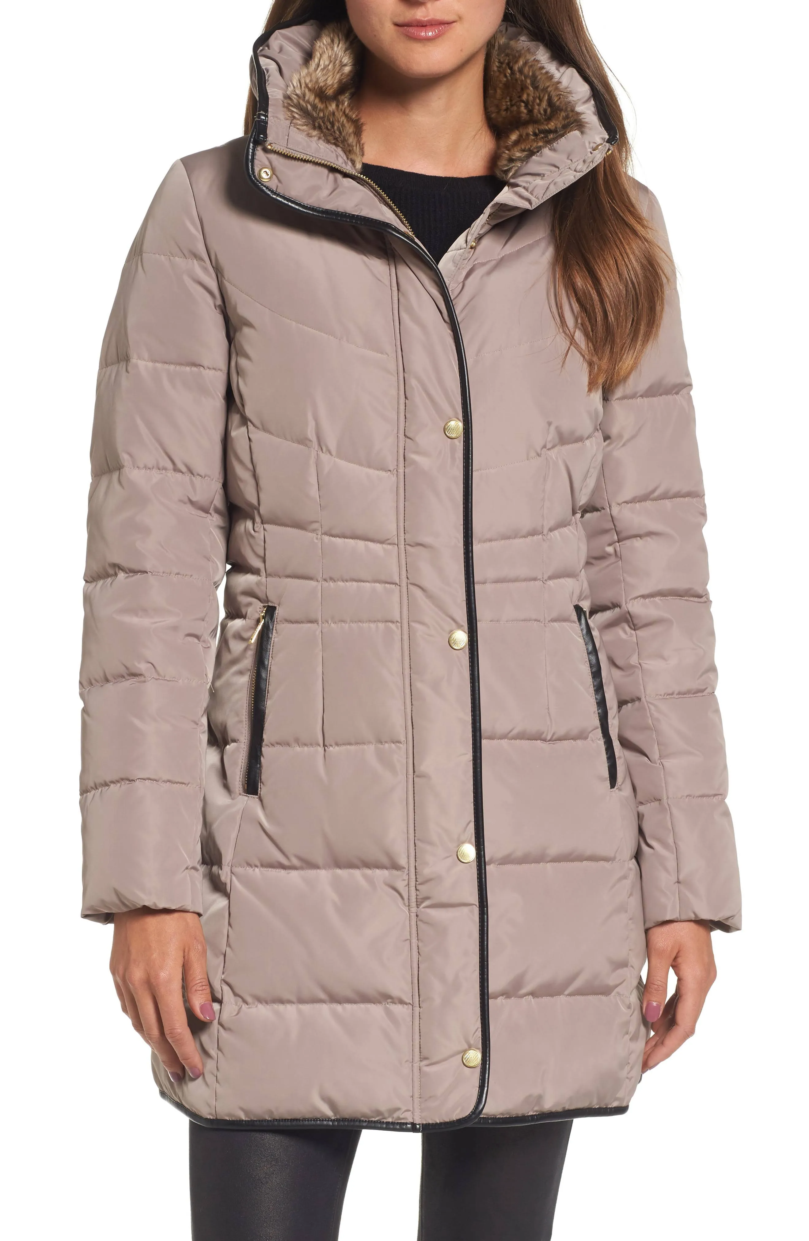 Cole Haan Women's Faux-Fur-Lined Down Puffer Coat