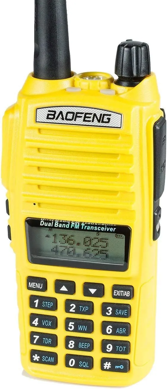 BaoFeng UV-82HP (Yellow) High Power Dual Band Radio: 136-174mhz (VHF) 400-520mhz (UHF) Amateur (Ham) Portable Two-Way