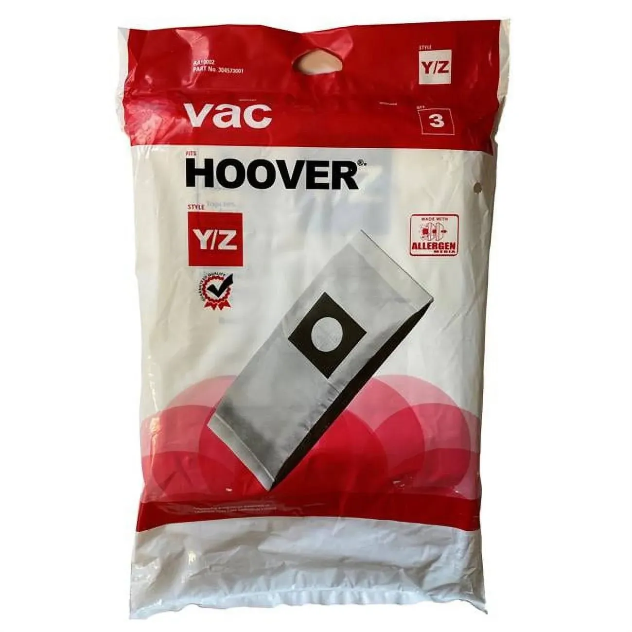 Hoover Vacuum Style Y/z Bags 3 Qty. 304573001