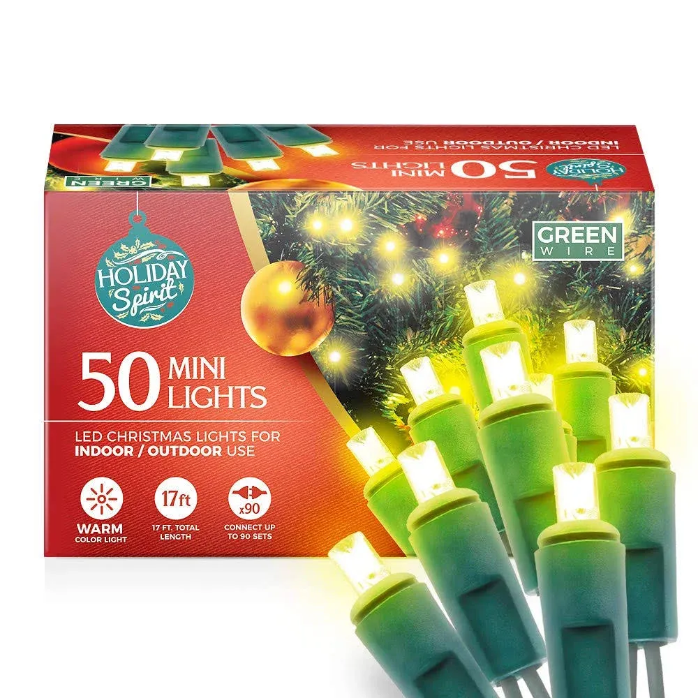  Christmas String Lights, 50 Premium LED Mini Christmas String 50ct Warm White