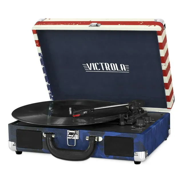 Innovative technology VSC-550-BLK Victrola Portable Vintage Turntable, Bk