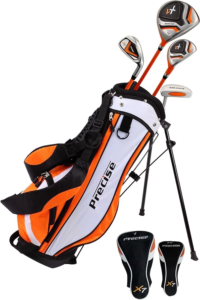 Precise X7 Junior Complete Golf Club Set for Children Kids - 3 Age Groups Boys & Girls - Right Hand & Left Hand!