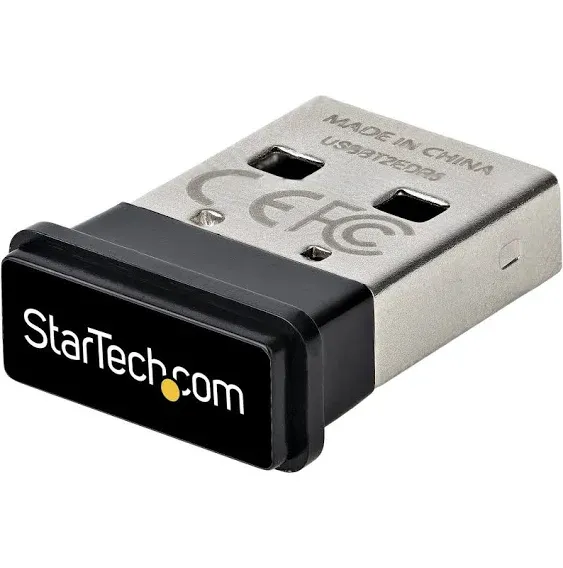 StarTech.com USB Bluetooth 5.0 Adapter, USB Bluetooth Dongle Receiver