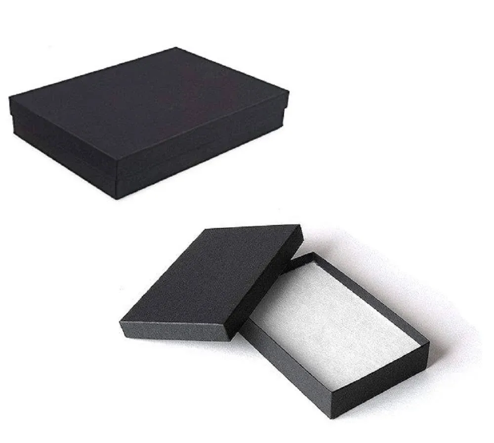 Regal Jewelry Displays 10 Pack Cotton Filled Matte Black Jewelry Gift and Retail Boxes