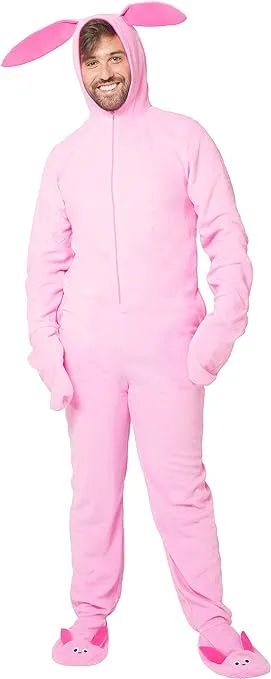 INTIMO Men's A Christmas Story Ralphie Deranged Pink Bunny Suit