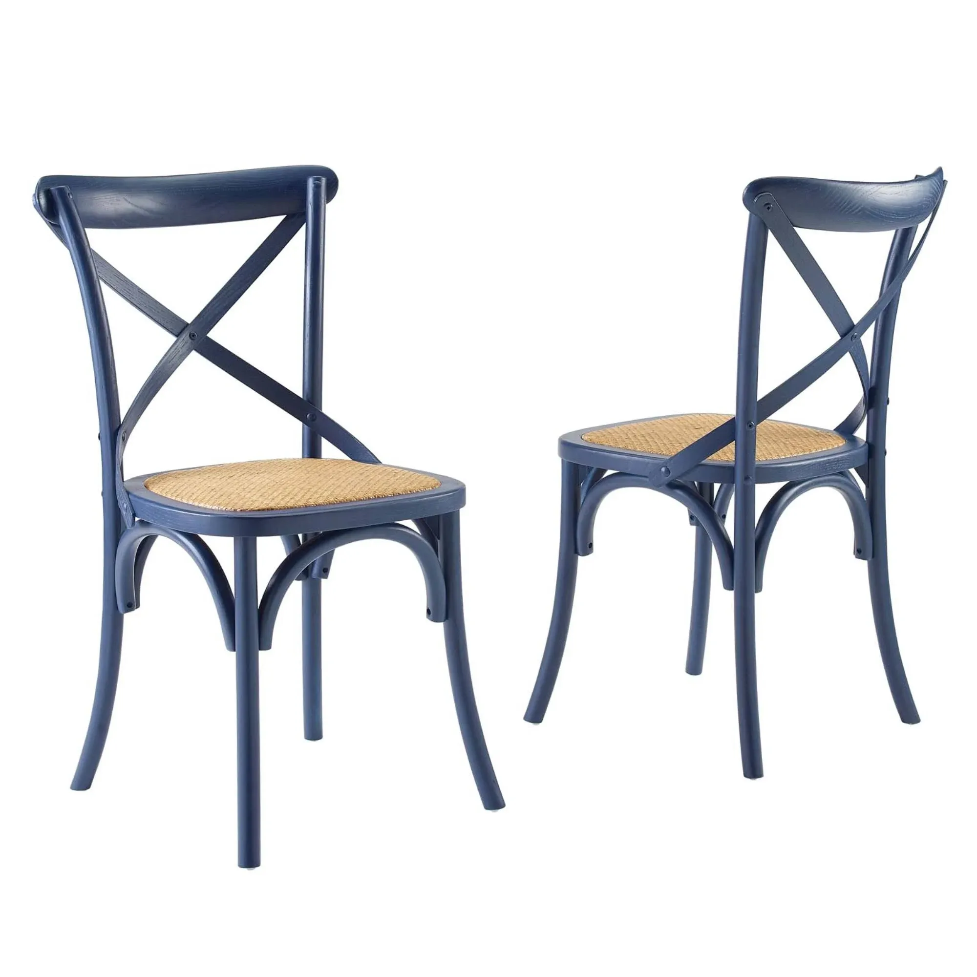 Modway Furniture Gear Dining Side Chair Set of 2 in Midnight Blue -EEI-3481-MID