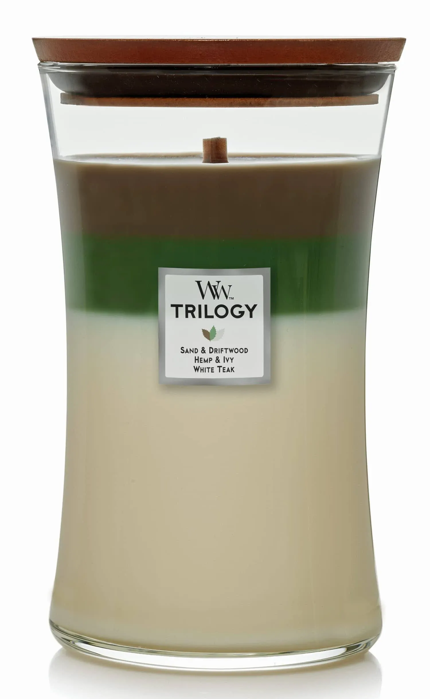 NEW WOODWICK Verdant Earth 21.5 Oz. Large Hourglass Trilogy Candle