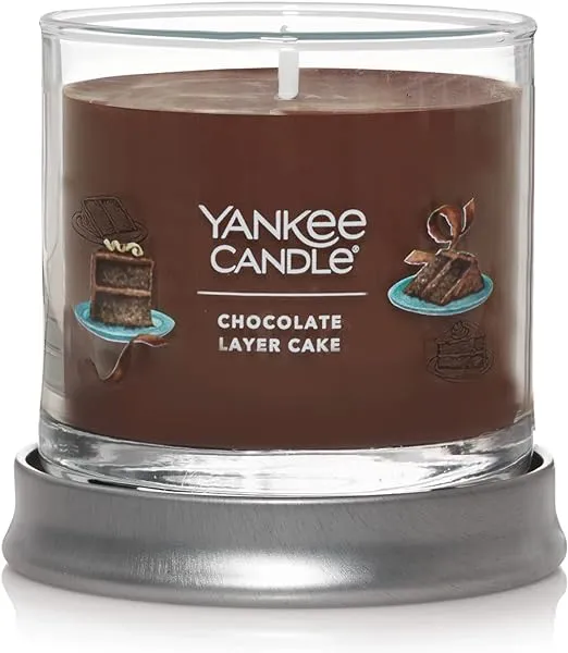 Yankee Candle Chocolate Layer Cake Scented, Signature 4.3oz Small Tumbler Single Wick Candle, Over 20 Hours of Burn Time