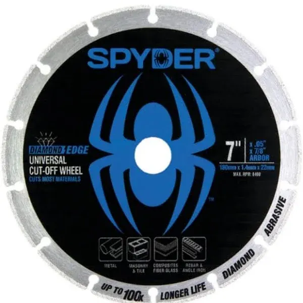 Spyder Diamond Edge Diamond 7-in Cut-Off Wheel