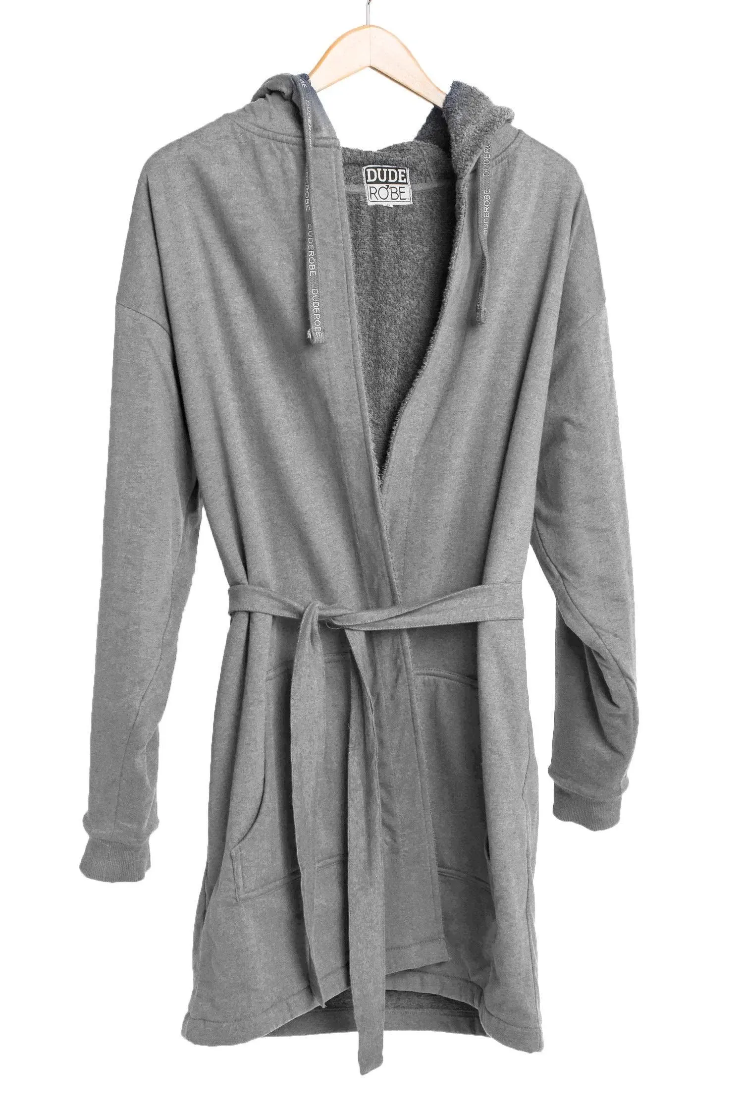 DudeRobe Men’s Hooded Bathrobe with Pockets, From Shark Tank, Soft, Comfy & Absorbent Cotton Robe for After Shower & Lounging