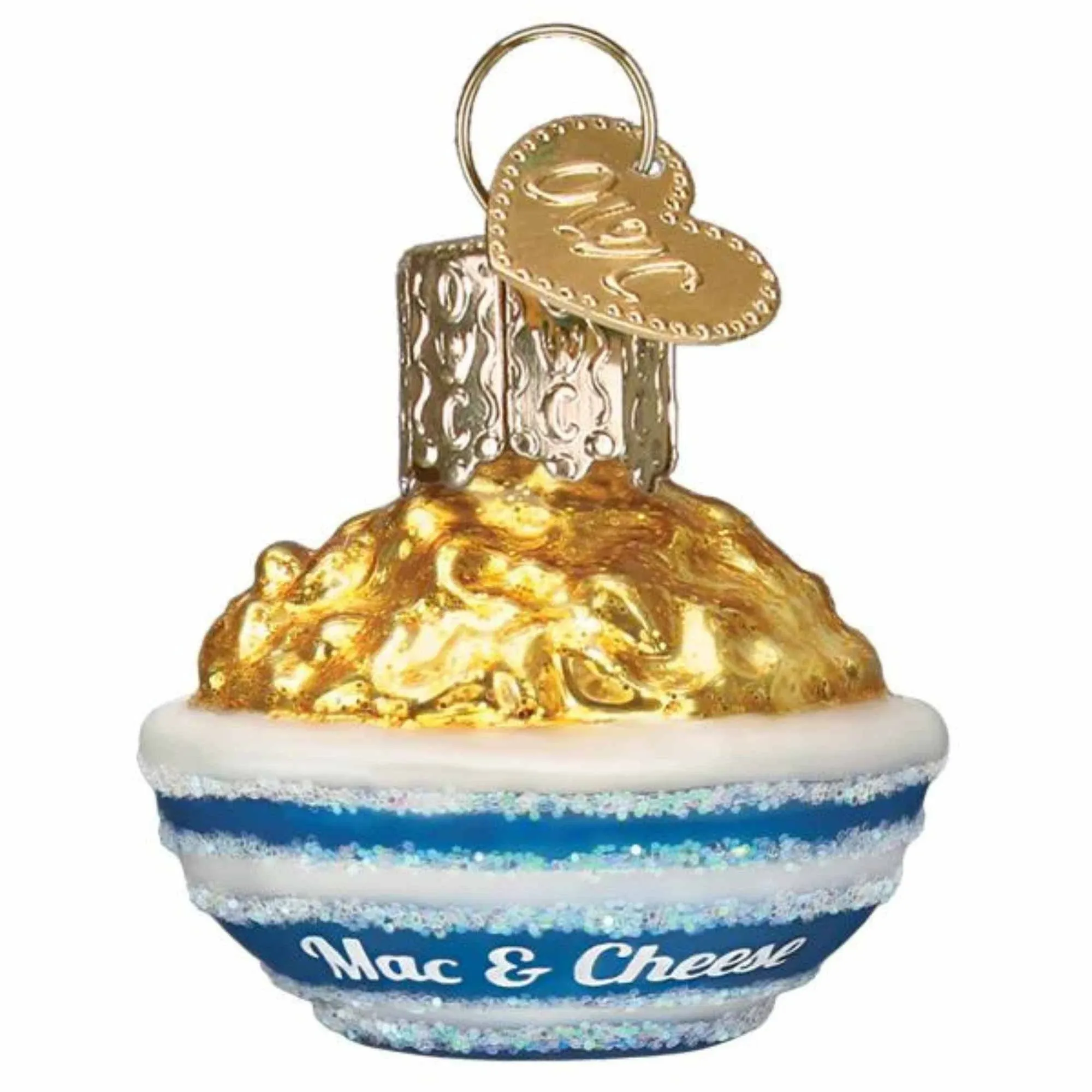 Old World Christmas Mini Mac & Cheese Glass Ornament