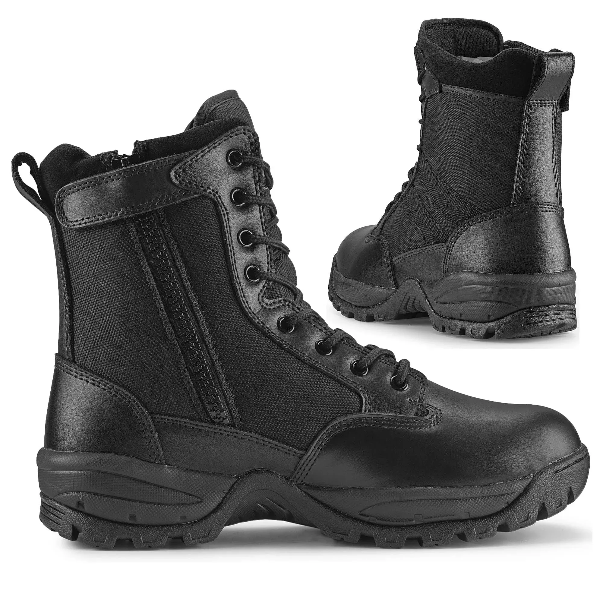 Black Waterproof Boots Military Tactical Work Boots Hiking Motorcycling Boots