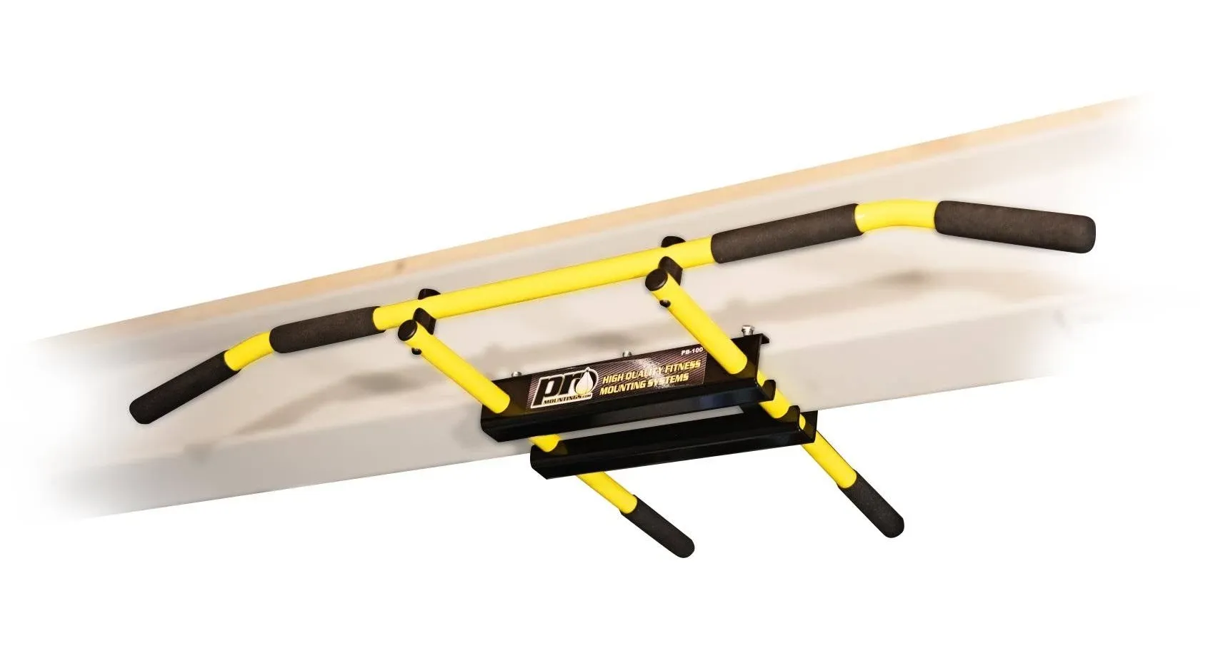 I-beam Pull up Bar/Chin up Bar (Yellow Long Bar with Bent Ends) PRO Mountings