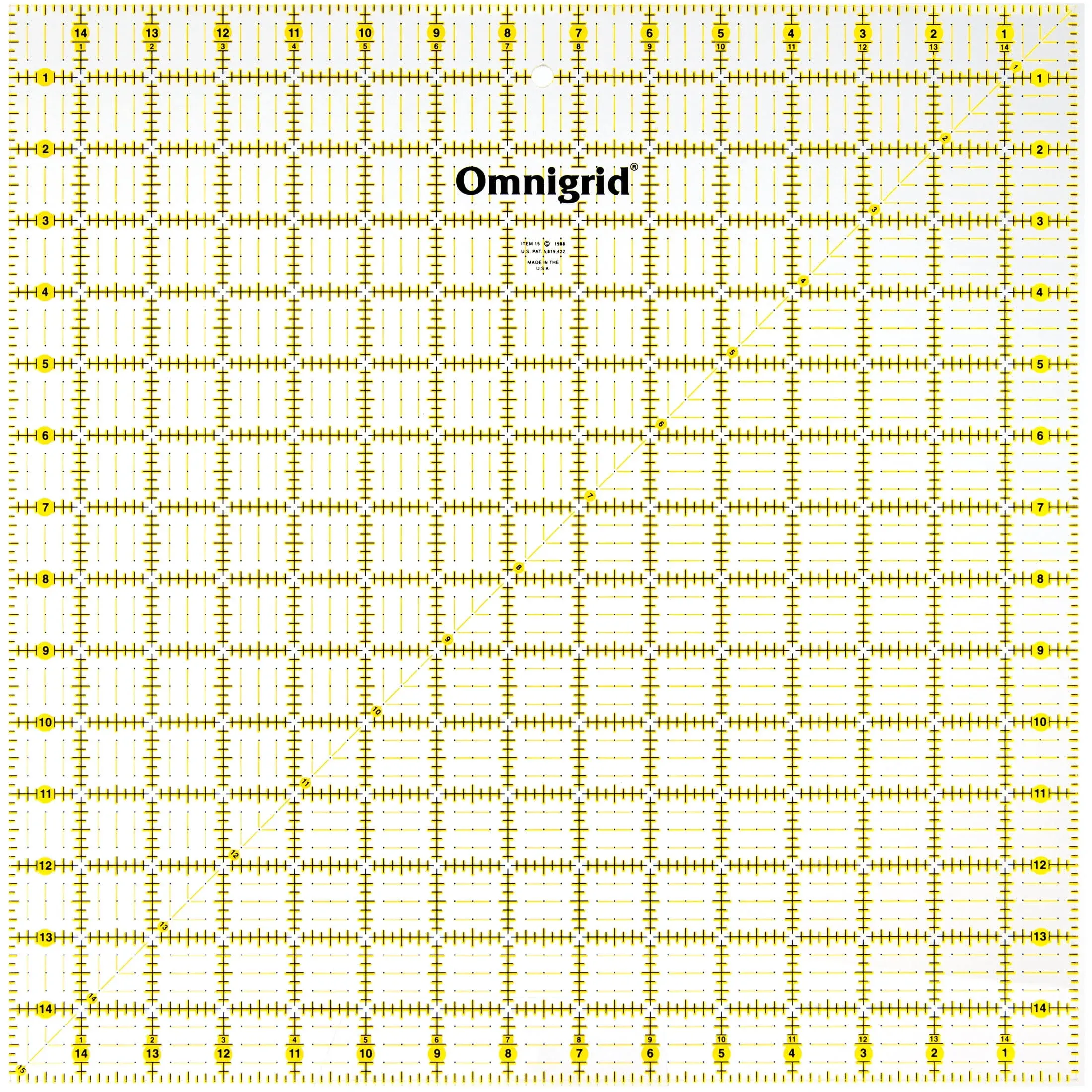 Omnigrid ~ R15 ~ 15” Square Quilting Ruler