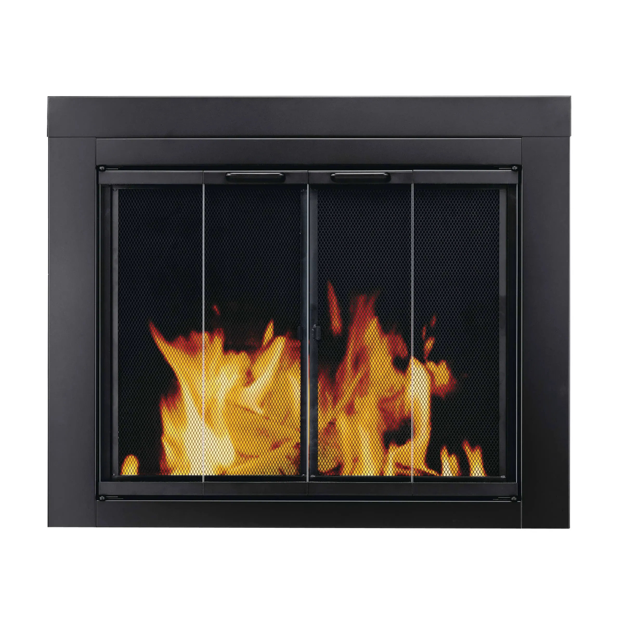 Pleasant Hearth Ascot Black Fireplace Glass Doors