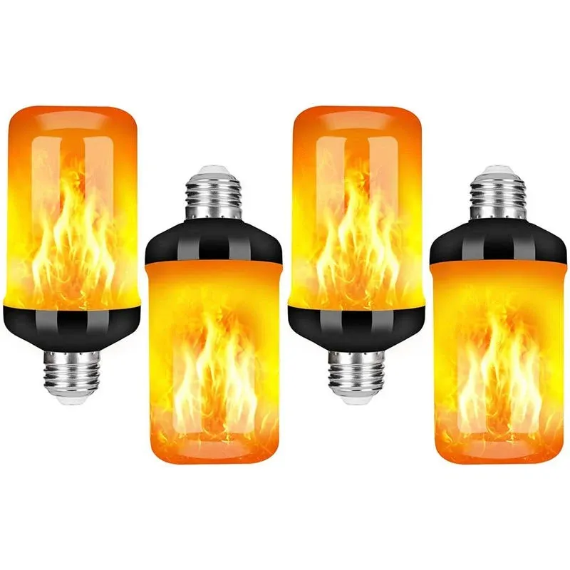 Y- Stop LED Flame Effect Fire Light Bulb - Upgraded 4 Modes Flickering Fire ...