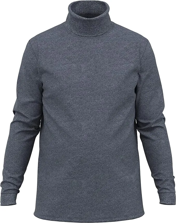 Maks Mens Casual Cotton Turtleneck Pullover Sweater Interlock Knit Combed Super ...