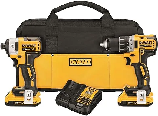 DEWALT 20V MAX Cordless Drill and Impact Driver, Power Tool Combo Kit with 2 Batteries and Charger, Brushless (DCK283D2)