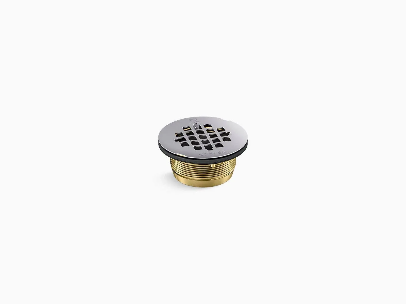 Kohler K-22675-BS Brass Shower Drain Circle Grid Brushed Stainless Color NEW