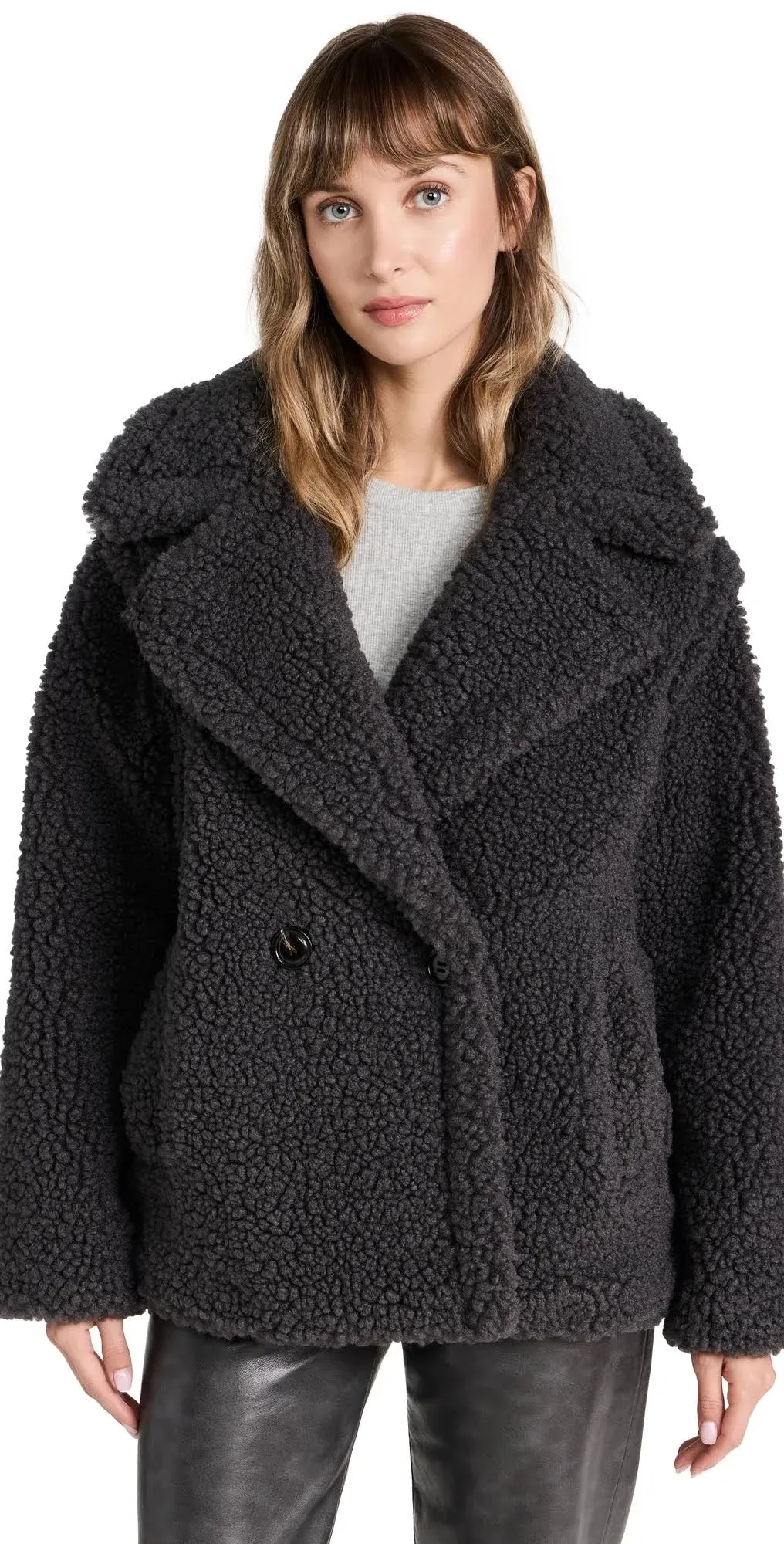 UGG Women's Gertrude Short Teddy Coat