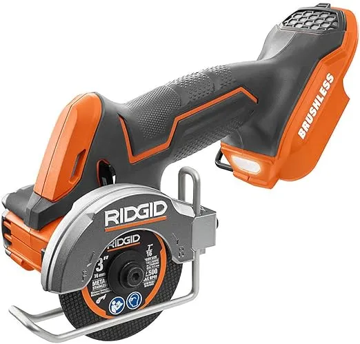 RIDGID 18V SubCompact Brushless Cordless 3 in. Multi-Material Saw with Cutting Wheels