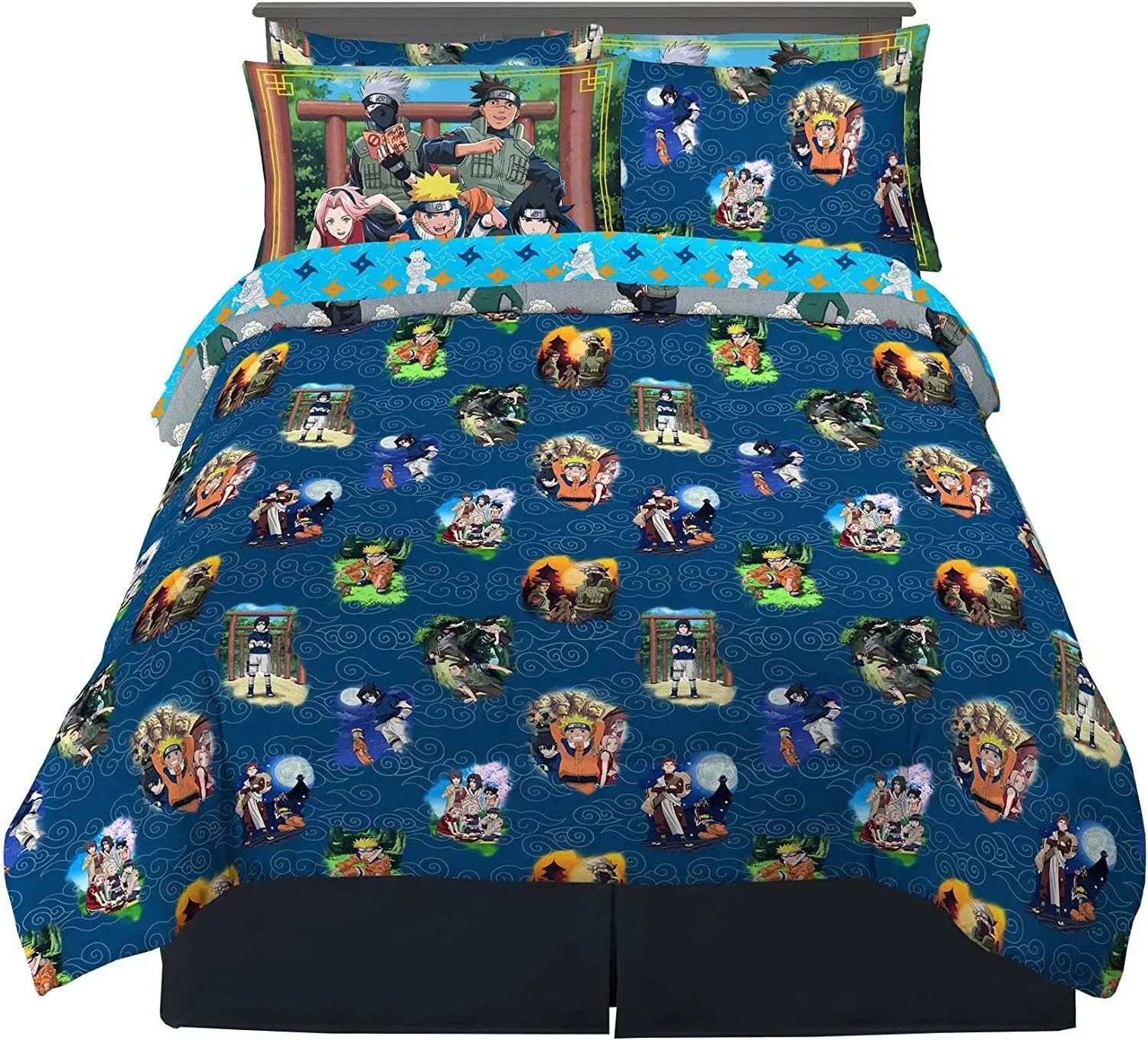 Naruto Anime Full Size Bedding Comforter and Sheet Set with Sham 7-Pieces New