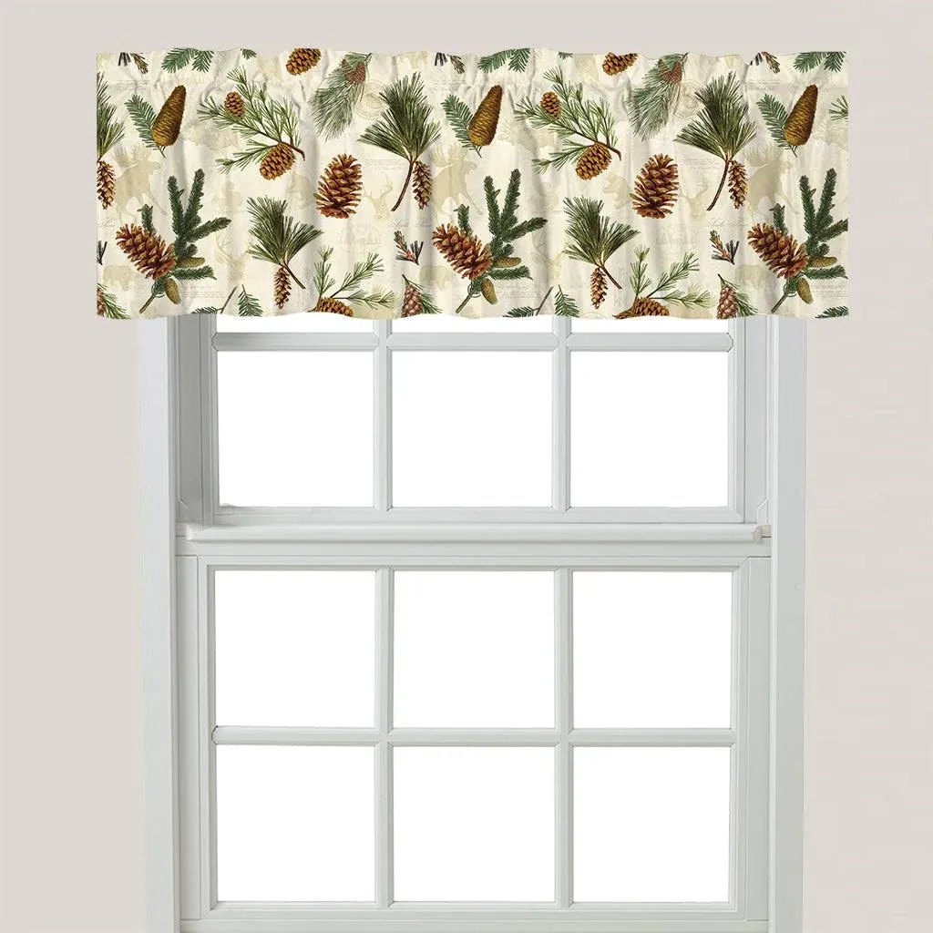 Laural Home Pinecone Window Valance, Green